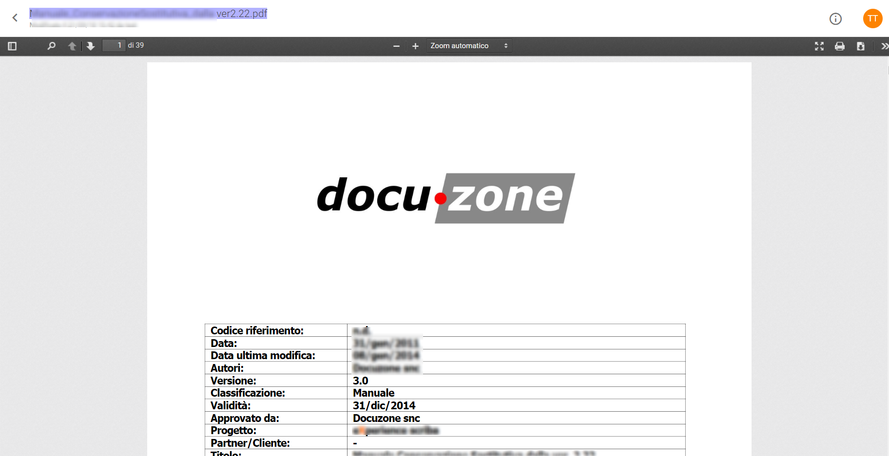 Anteprima documenti - scriba